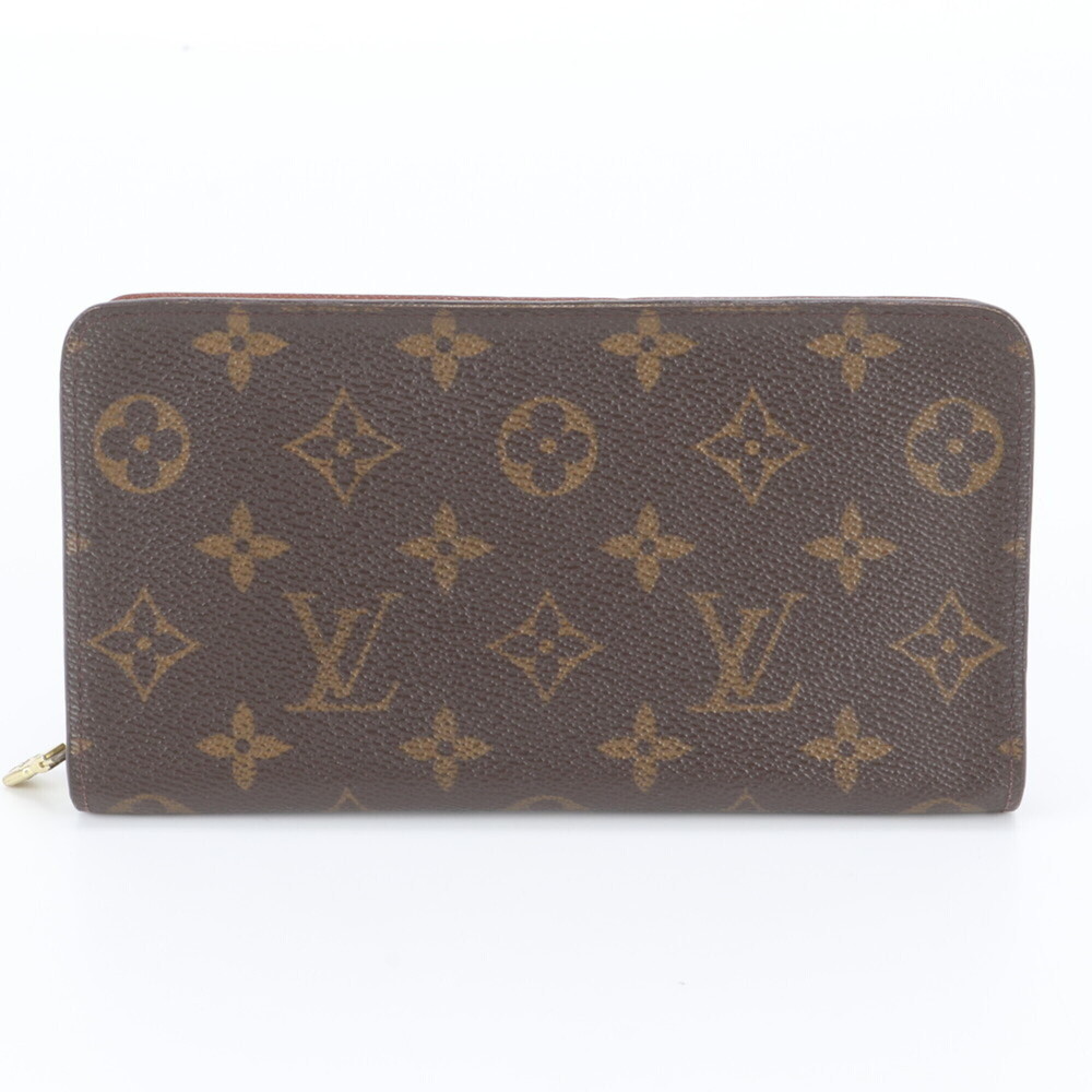 Louis Vuitton Monogram Porte Monnaie Zip M61727 Leather Long Wallet for Men
